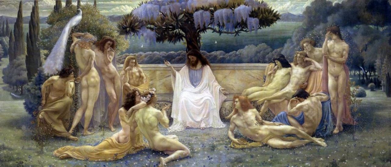 ‘Plato’, schilderij van de symbolist, esotericus en vrijmetselaar Jean Delville.